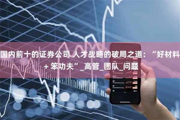 国内前十的证券公司 人才战略的破局之道：“好材料 + 笨功夫”_高管_团队_问题